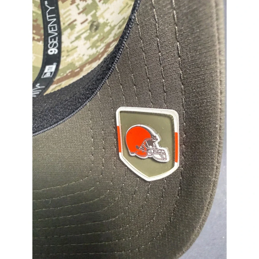 New Era Cleveland Browns Hat Mens M/L Olive Salute to Service 9SEVENTY Snapback